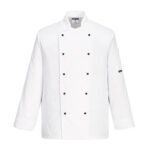 COOK'S COAT DOUBLE BREASTED WHITE SANFORIZED-S PORTWEST
