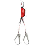 SHOCK ABSORBER C/W  DOUBLE ROPE & CONNECTORS 190CM & 1 CARABINER (0981) &  2 HOOKS 53MM (2017) CAMP